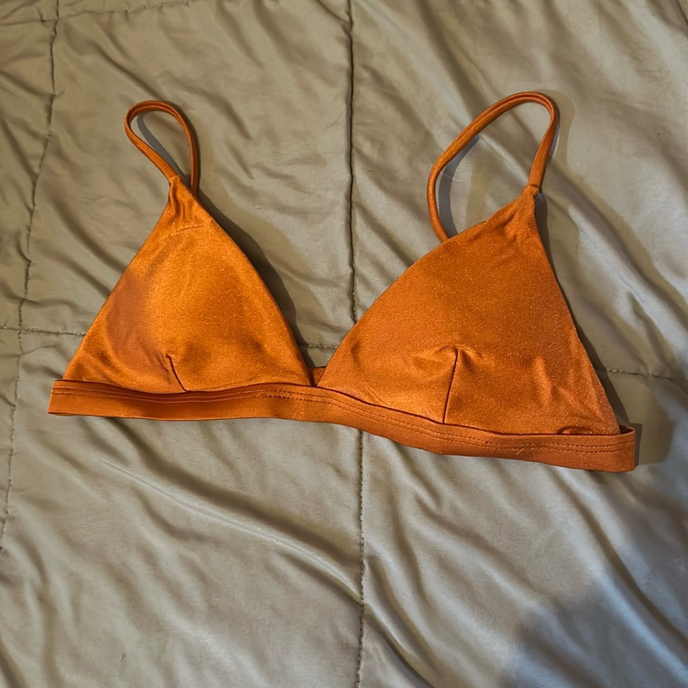 Orange bikini top